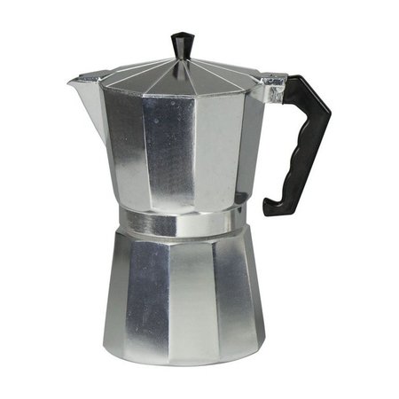 HOME BASICS Home Basics 12 Cup Demitasse Shot Aluminum Stovetop Espresso Maker, Grey ZOR96084